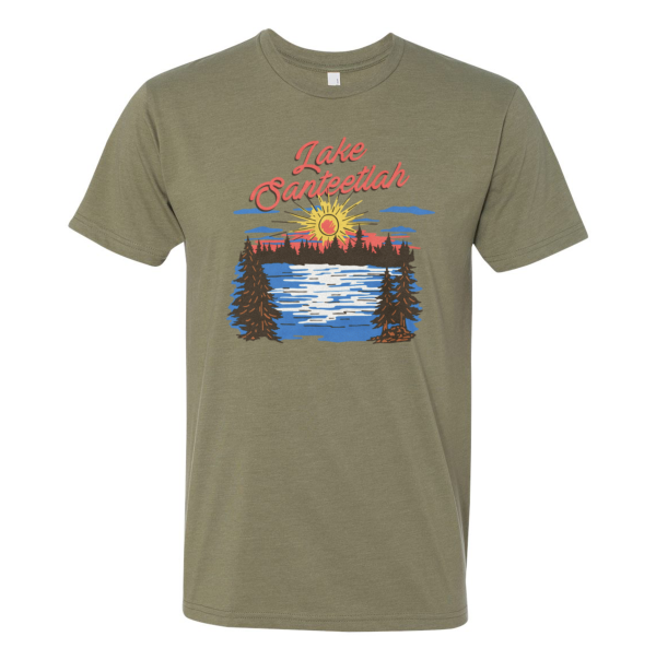 Sunset Lake Custom Unisex Tee For Cheap - Image 5