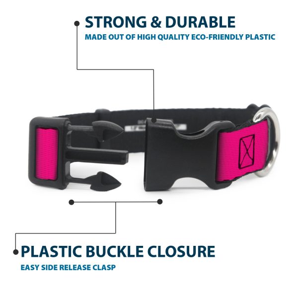 Plastic Clip Collar - Hot Pink PMS 219 Online - Image 4