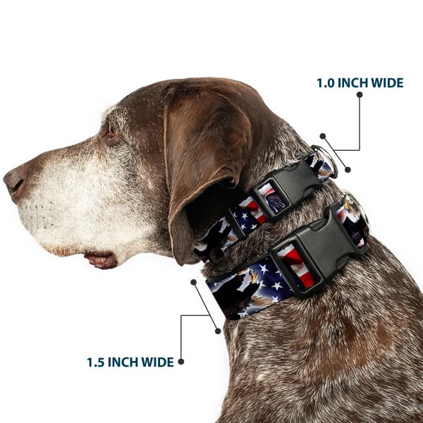 Plastic Clip Collar - Flying Eagle American Flag Online Sale - Image 2