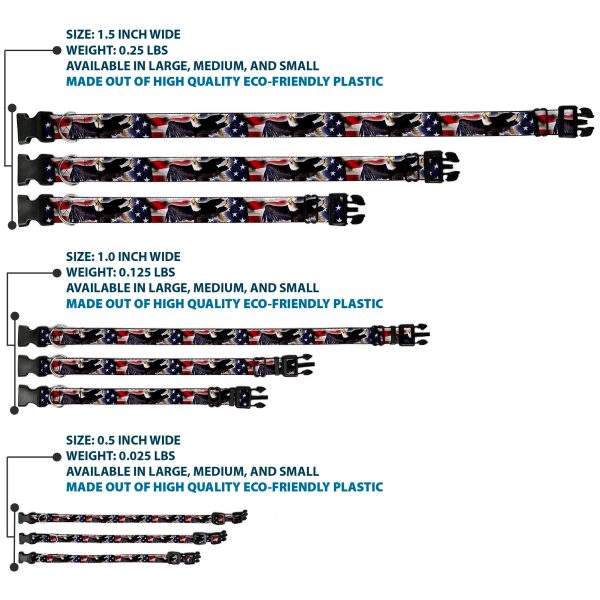 Plastic Clip Collar - Flying Eagle American Flag Online Sale - Image 3